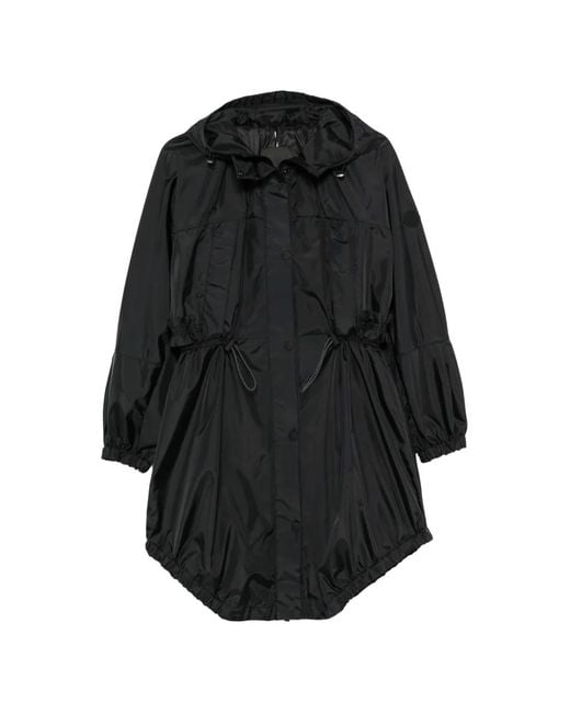 Moncler Black Hooded Drawstring Jacket