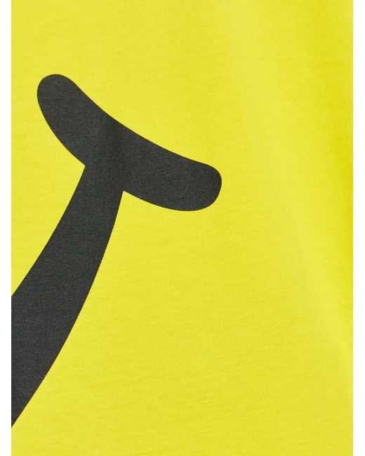 Moschino Yellow X Smiley Logo-Print T-Shirt for men