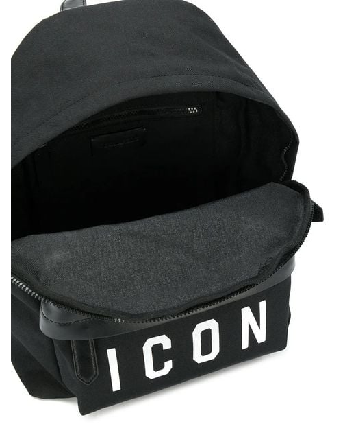 メンズ DSquared² ディースクエアード Icon バックパック Black