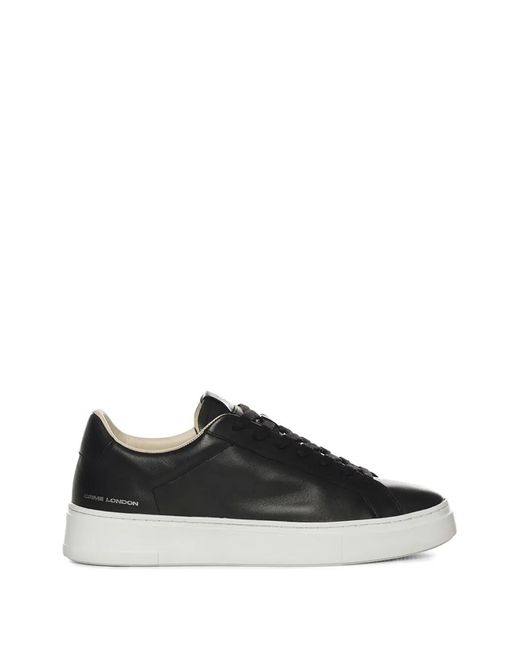 Crime London Black Extralight Leather Sneakers for men