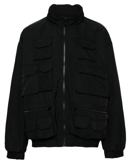 Golden Goose Deluxe Brand Black Hooded Cargo Windbreaker