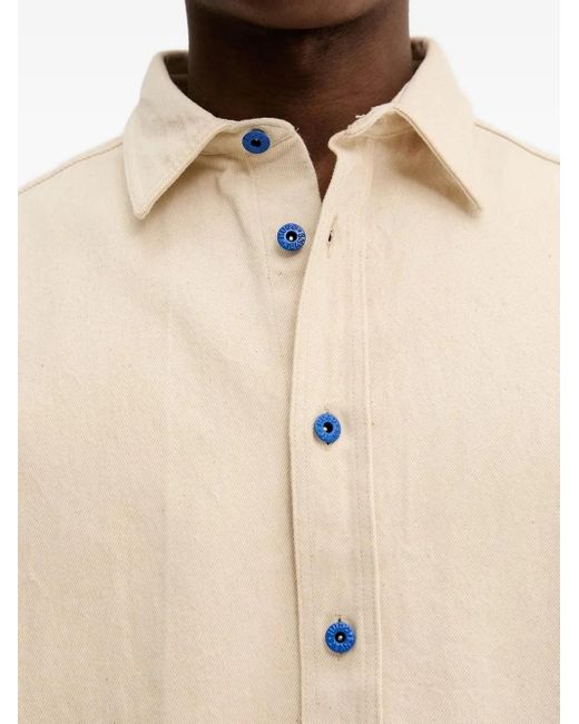 Camicia Con Logo di HUGO in Natural da Uomo