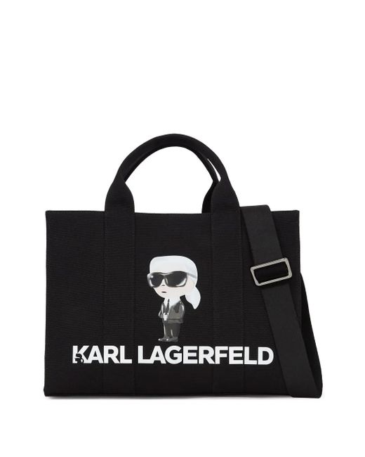 Karl Lagerfeld Ikon ハンドバッグ Black