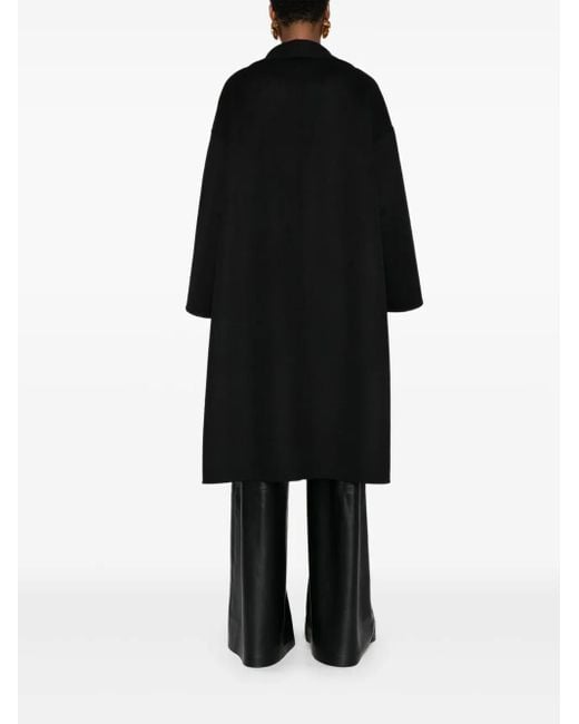 Drykorn Black V-Neck Button-Front Coat