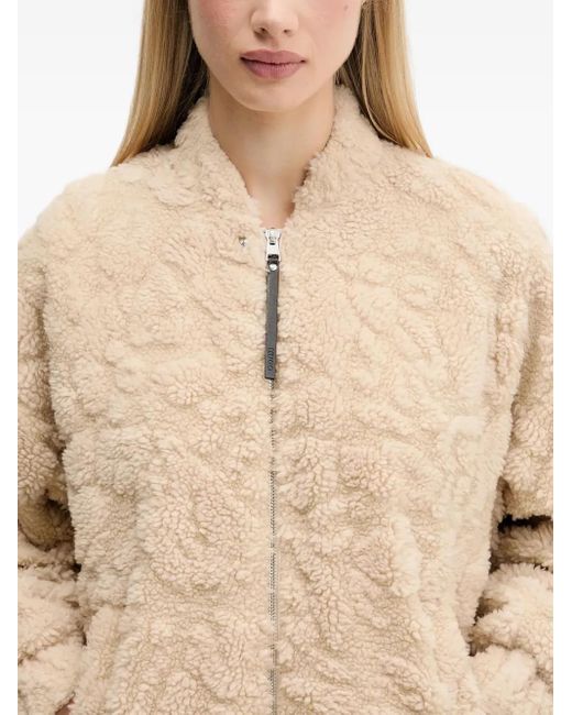 Chaqueta texturizada con cremallera HUGO de color Natural