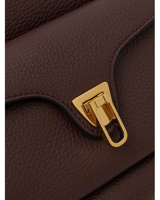Coccinelle Brown Medium Beat Generation Pebbled-Leather Drawstring Bucket Bag