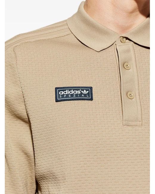 Adidas Natural Ravensworth Spzl Long-Sleeved Polo Shirt for men