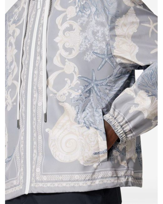 Veste à imprimé Hydrangea Versace pour homme en coloris Gray