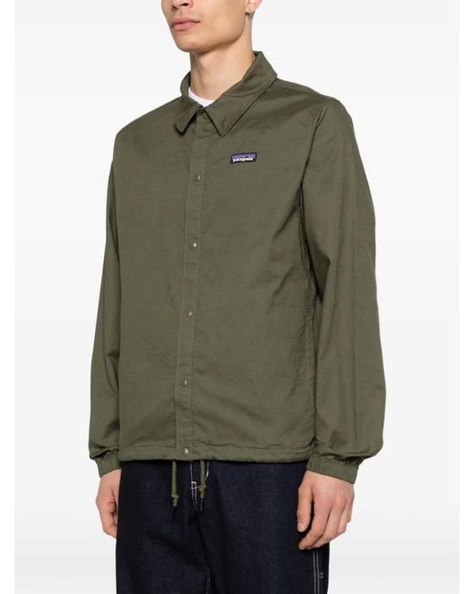 Patagonia Green Logo-Patch Overshirt for men