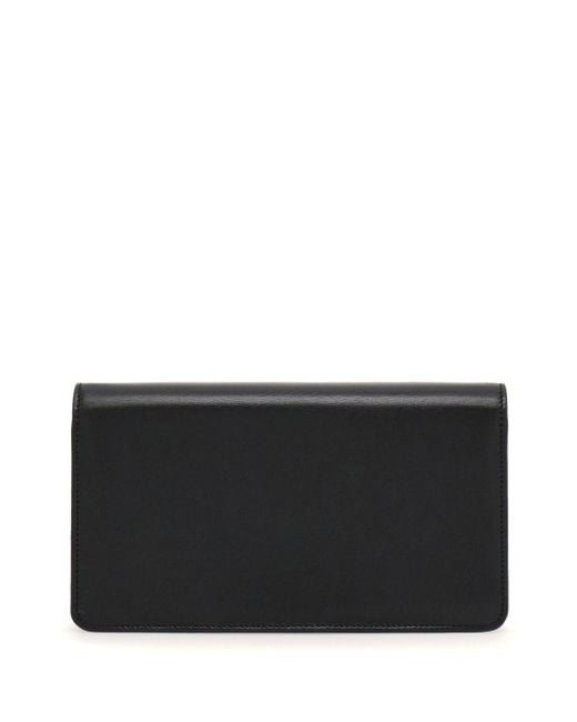 Ferragamo Black Double Gancini Leather Mini Bag