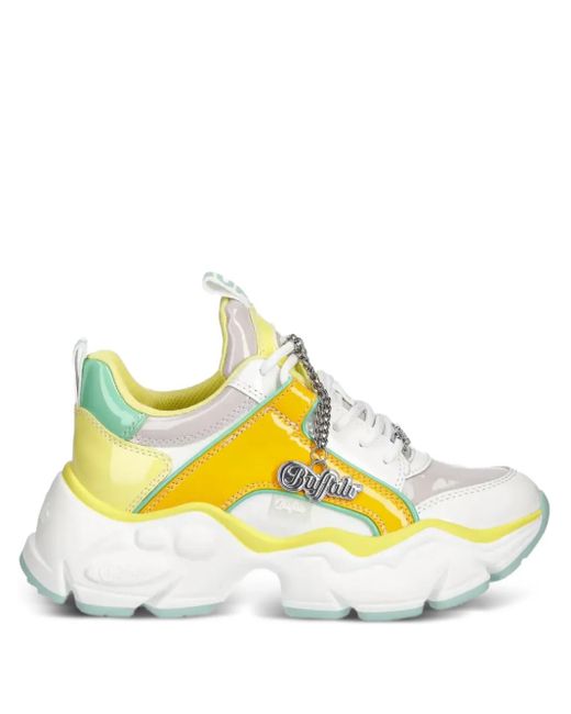 Buffalo Yellow Binary Glam Sneakers