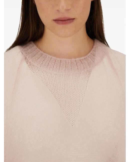 Herno Pink Raglan-Sleeve Crew-Neck Sweater