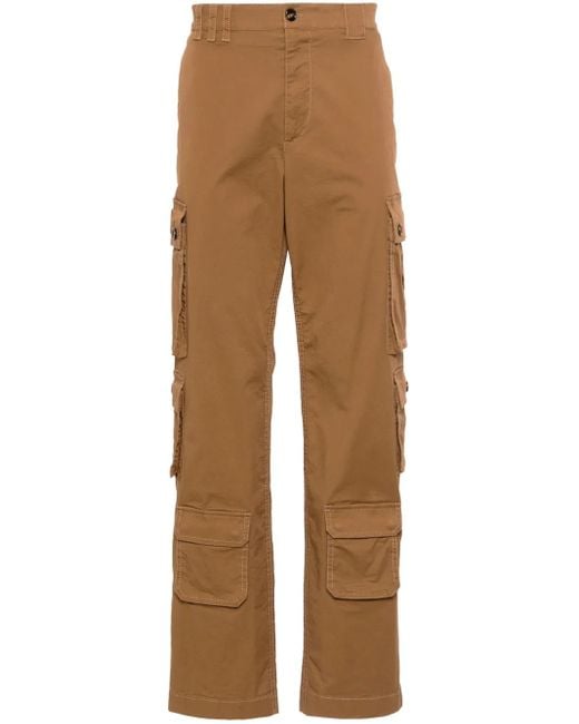 Dolce & Gabbana Cargohose Mit Logo-Patch in Brown für Herren