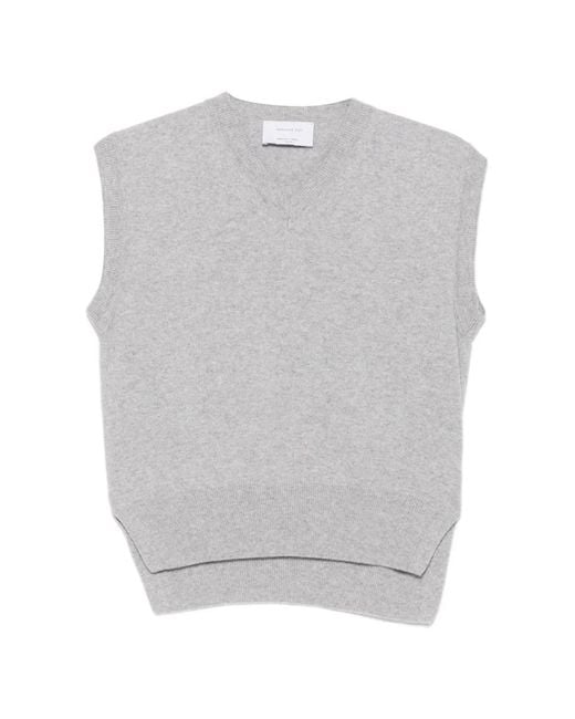 Daniele Fiesoli Gray V-Neck Vest