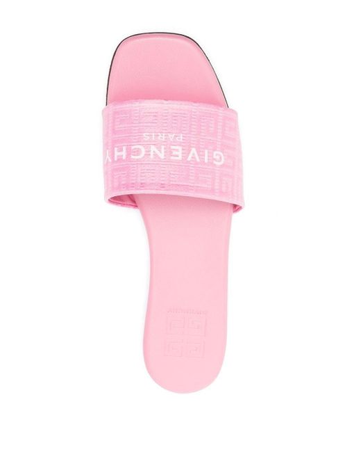 Sandales plates à motif 4G Givenchy en coloris Rose | Lyst