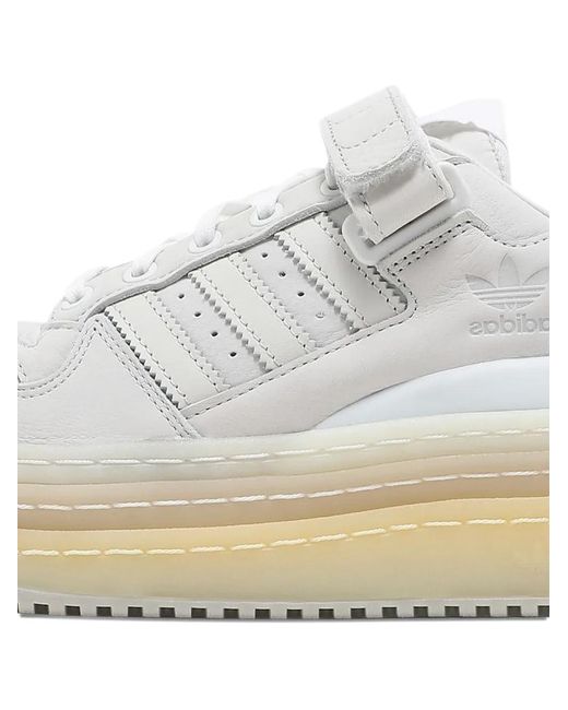 Adidas White Platform Low Sneakers for men