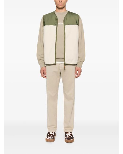 A.P.C. Natural Fleece-Paneled Zip-Up Vest for men