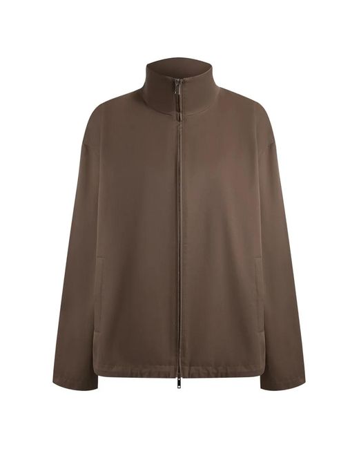 12 STOREEZ Brown Gigi Zip-Up Jacket