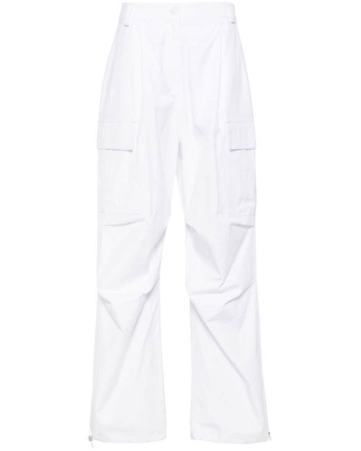 Pantalones cargo con aplique del logo Patrizia Pepe de color White