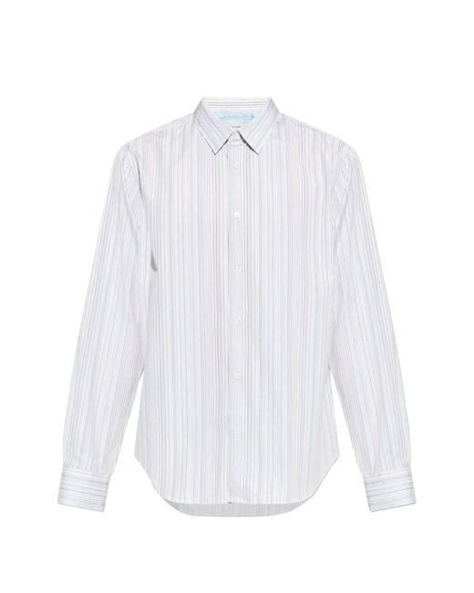 Paul Smith Gestreept Overhemd in het White voor heren
