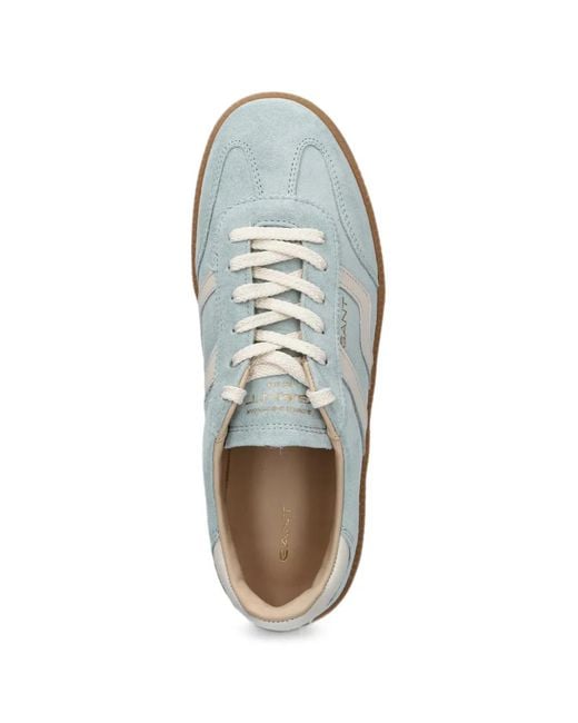 Gant White Suede Platform Sneakers