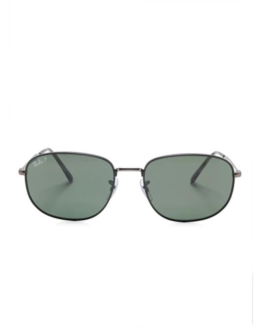 メンズ Ray-Ban オーバルフレーム サングラス Gray