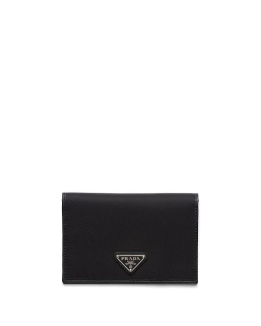 Portefeuille Re-Nylon à logo triangle Prada pour homme en coloris Black