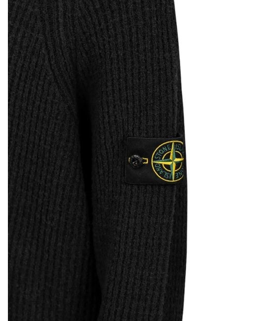 Stone Island Black 5100005 Full Rib Cotton Bouclé for men
