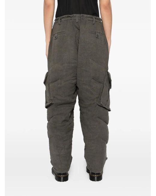 Yohji Yamamoto Green Striped Trousers for men
