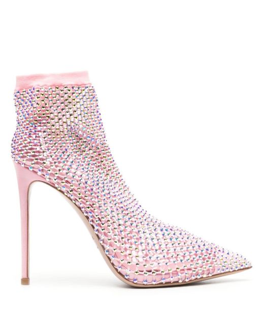 Le Silla Pink Gilda 100mm Ankle Boots