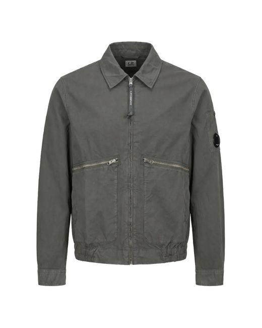 C P Company Gray Zip-Up Jacket for men