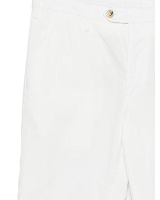 Canali White Button Trousers for men