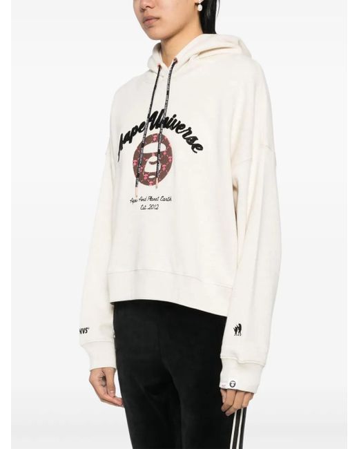 A Bathing Ape Natural Logo-Patch Sweater