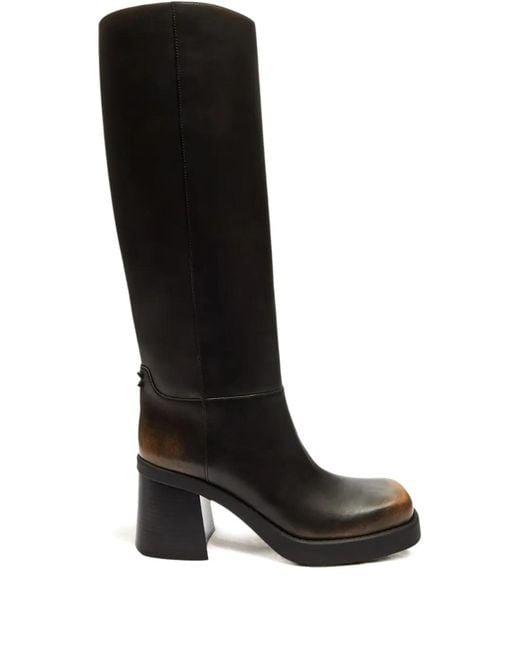 COACH Black 70Mm Square-Toe Block-Heel Boots
