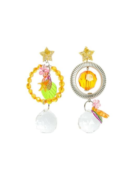 Amir Slama White Drop Earrings