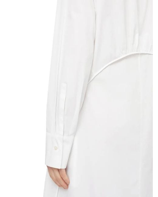 Jil Sander White Cotton Shirtdress