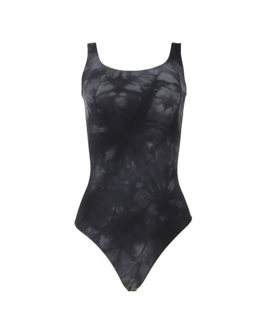 Wolford Black Fatal Tie-Dye Bodysuit