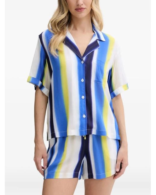 Pijama a rayas DKNY de color Blue