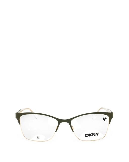 DKNY White Rectangle-Frame Glasses