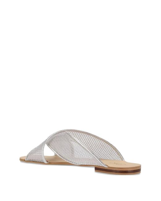 RK White Tivari Flat Sandals