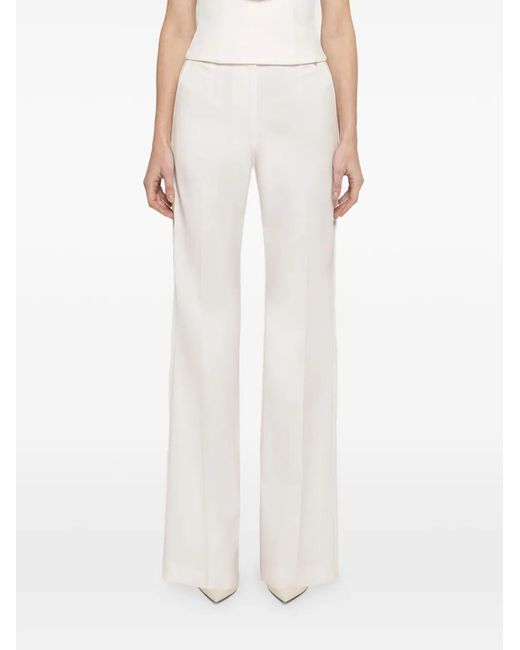 Nissa White Flared Trousers