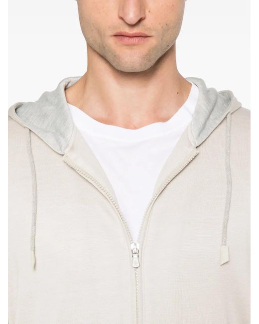 Eleventy Kapuzenjacke Mit Reißverschluss in White für Herren