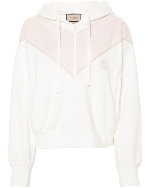 Gucci Cropped Sweater Met GG-patch in het White