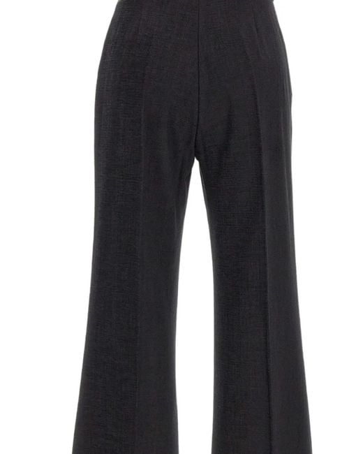 Kaos Black Chenille-Effect Trousers
