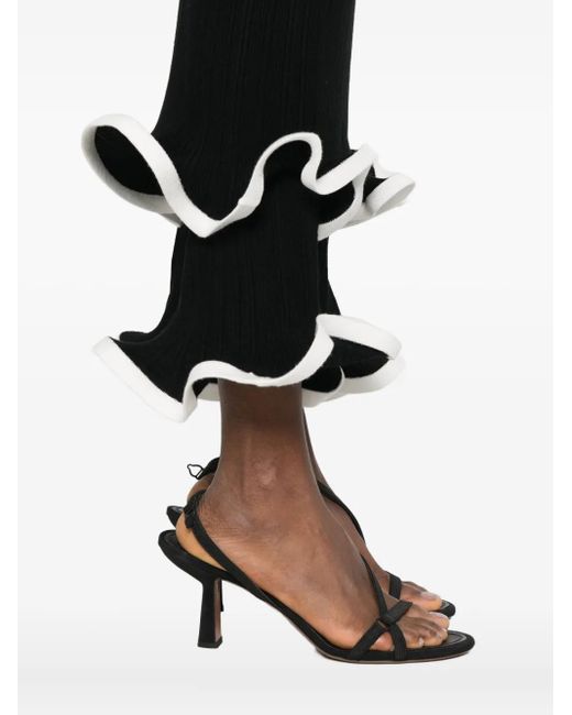 Jonathan Simkhai Black Ruffled Midi Skirt