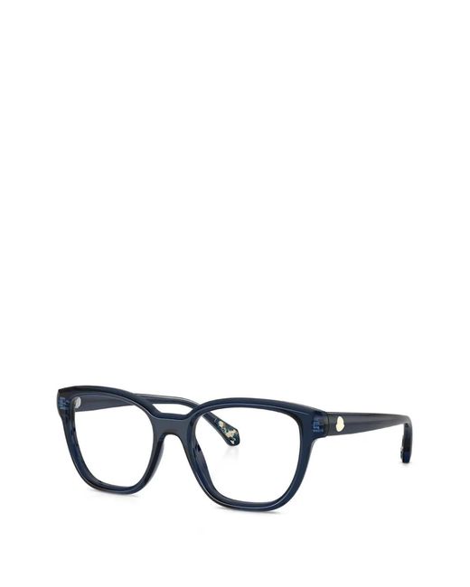 Moncler Black Shiny Oval-Frame Glasses