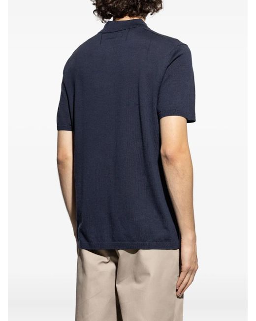 Polo con logo y manga corta AllSaints de hombre de color Blue