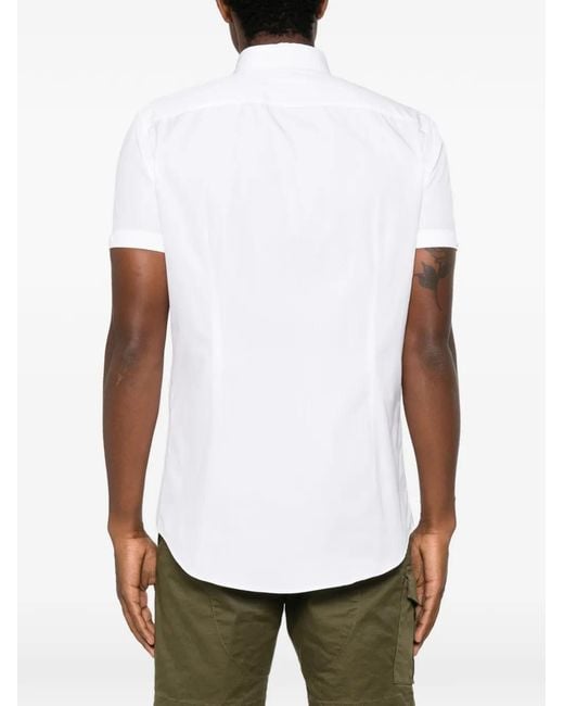 DSquared² White Button Short-Sleeve Shirt for men