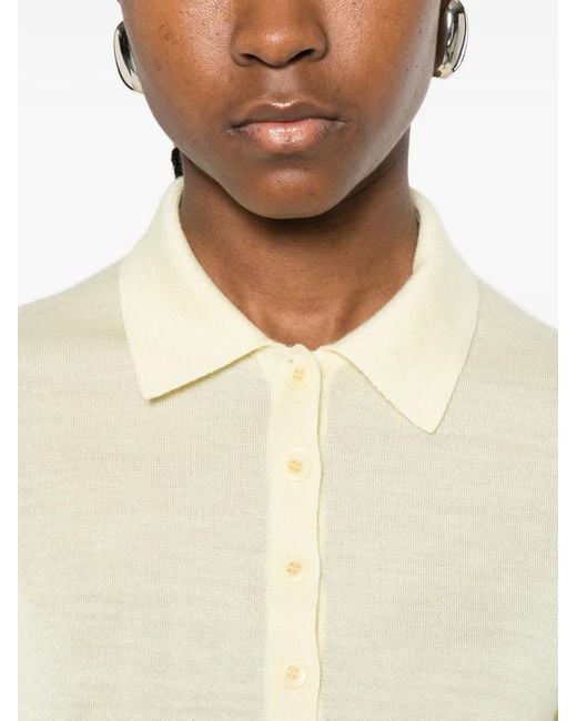 Bompard White Buttoned Short-Sleeve Polo Shirt