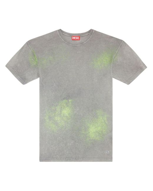 DIESEL Gray T-Buxt T-Shirt mit grafischem Print